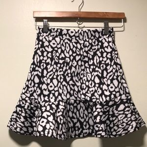 Nasty Gal animal print mini skirt size 2